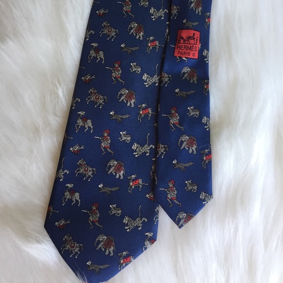 Hermes Other - Hermés Vintage Silk Classic Hunting Print NeckTie